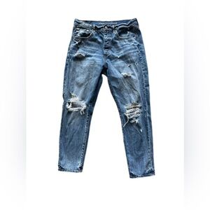 American Eagle High Rise Distressed 100% Cotton Jeans Women’s 8 Short